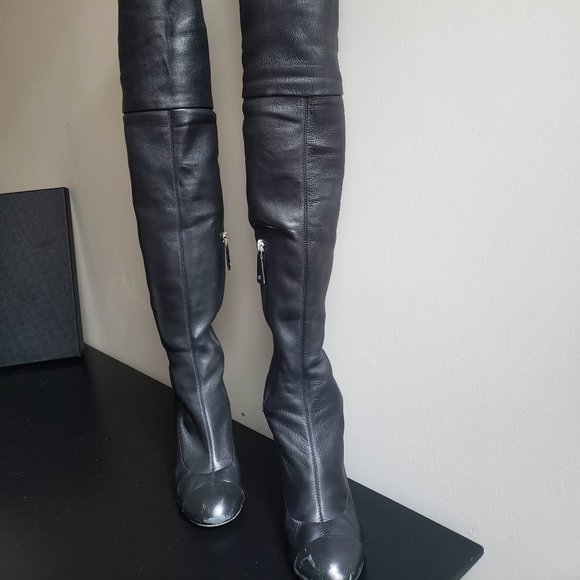 COPY - CHANEL | Black Over the Knee Boots | 36.5 - Picture 13 of 15